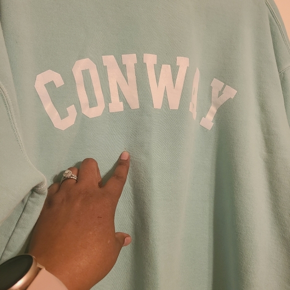 Avalon Apparel | Women's Light Green Crewneck Conway Sweatshirt (Size 2XL) - Picture 5 of 12